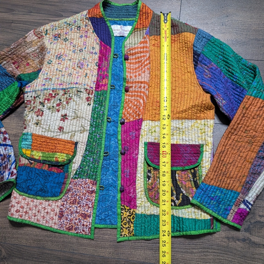 Sacred Threads Multicolor Patchwork Blazer - image 5